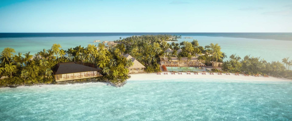 Aerial view of the Bvlgari Resort Ranfushi 